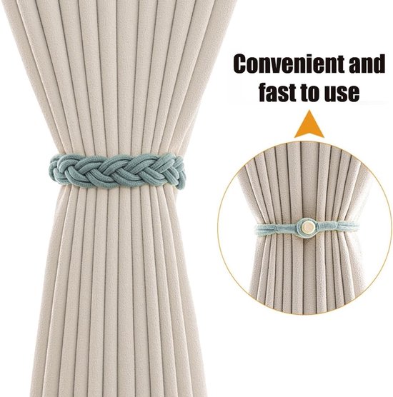 Gordijn Tiebacks - 2 STKS Geweven Magnetisch Gordijn Decoratief Touw voor Raambehandeling en Slaapkamer Decor — afbeelding 5