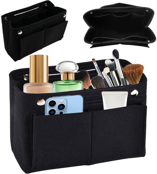 Soyizom Vilten handtas, portemonnee, organizer, tas in tas met sleutelhanger voor Speedy Neverfull, 8 kleuren, Lichtgrijs, large Soyizom Vilten handtas, portemonnee, organizer, tas in tas met sleutelhanger voor Speedy Neverfull, 8 kleuren, Lichtgrijs, large