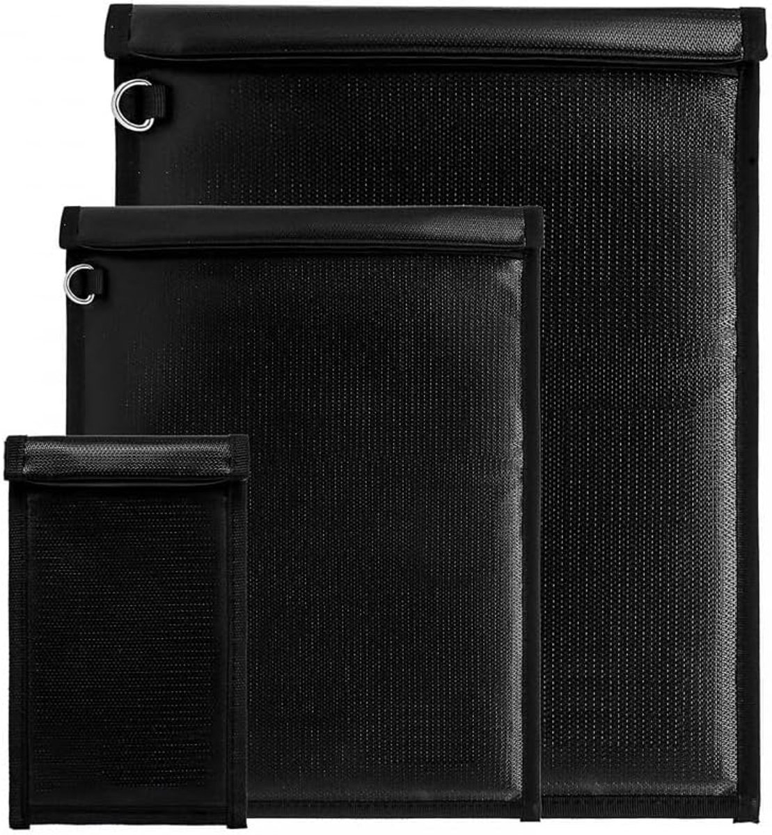 Blocker tas - 3 stuks - vuurvaste - waterdichte gelddocumententas - diefstalbeveiliging - anti-tracking - signaalblokkering - laptops - mobiele telefoons - autosleutels
