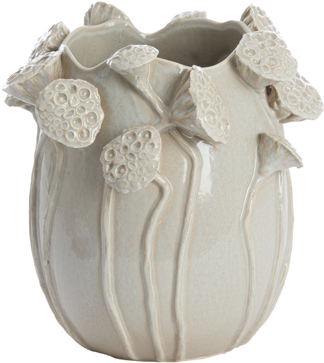 Light & Living Vaas LAVCI - 26.5x25.5x26.5cm - Grijs