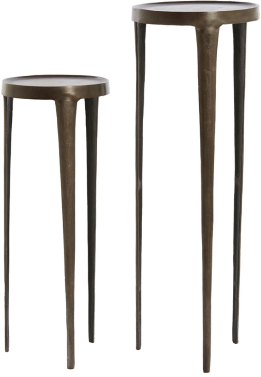 Zuil TOBIAS - Ø35x100cm - Bruin - Set van 2