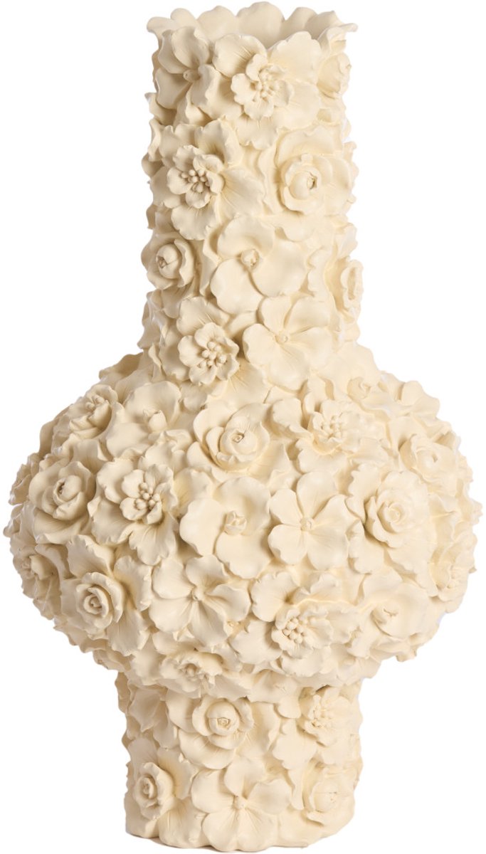 decoratieve vaas GYULA in crème tint – Ø27,5x46,5 cm