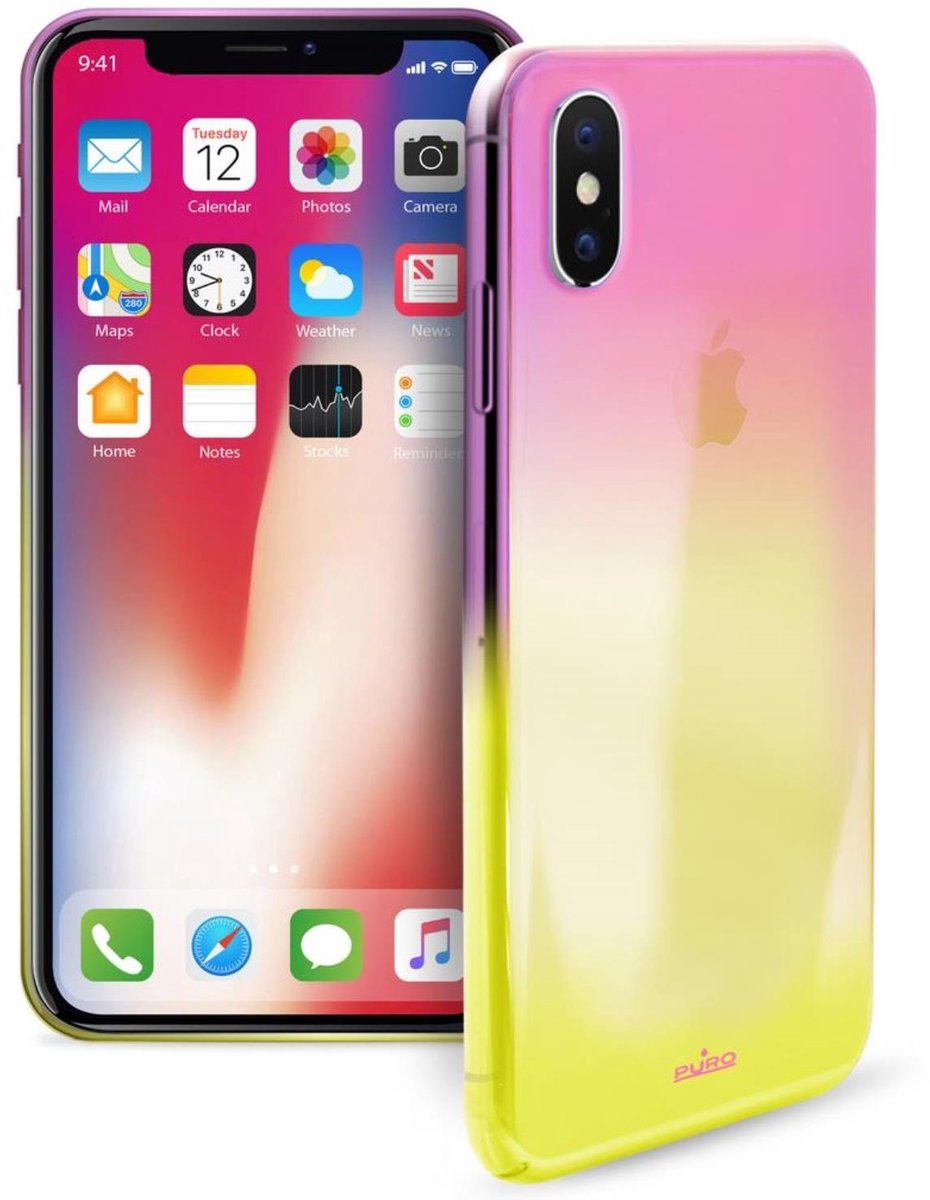 Puro Hologram Cover Oranje voor Apple iPhone X/Xs