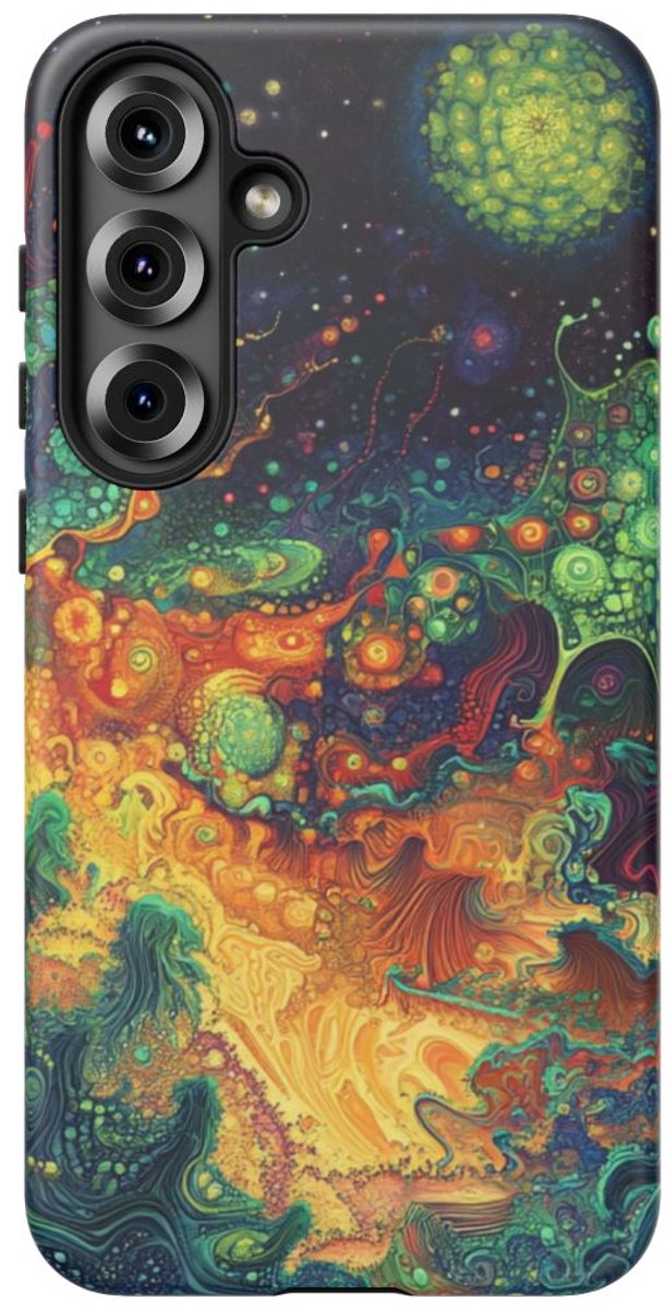 Kleurrijk Fractaal Psychedelisch Patroon – Telefoonhoesje Geschikt voor Galaxy S25 Plus