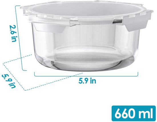Lot De 2 Bols Tupperware Hermétiques 800ml Et 500ml - Couvercles Bleu Marine - Neuf