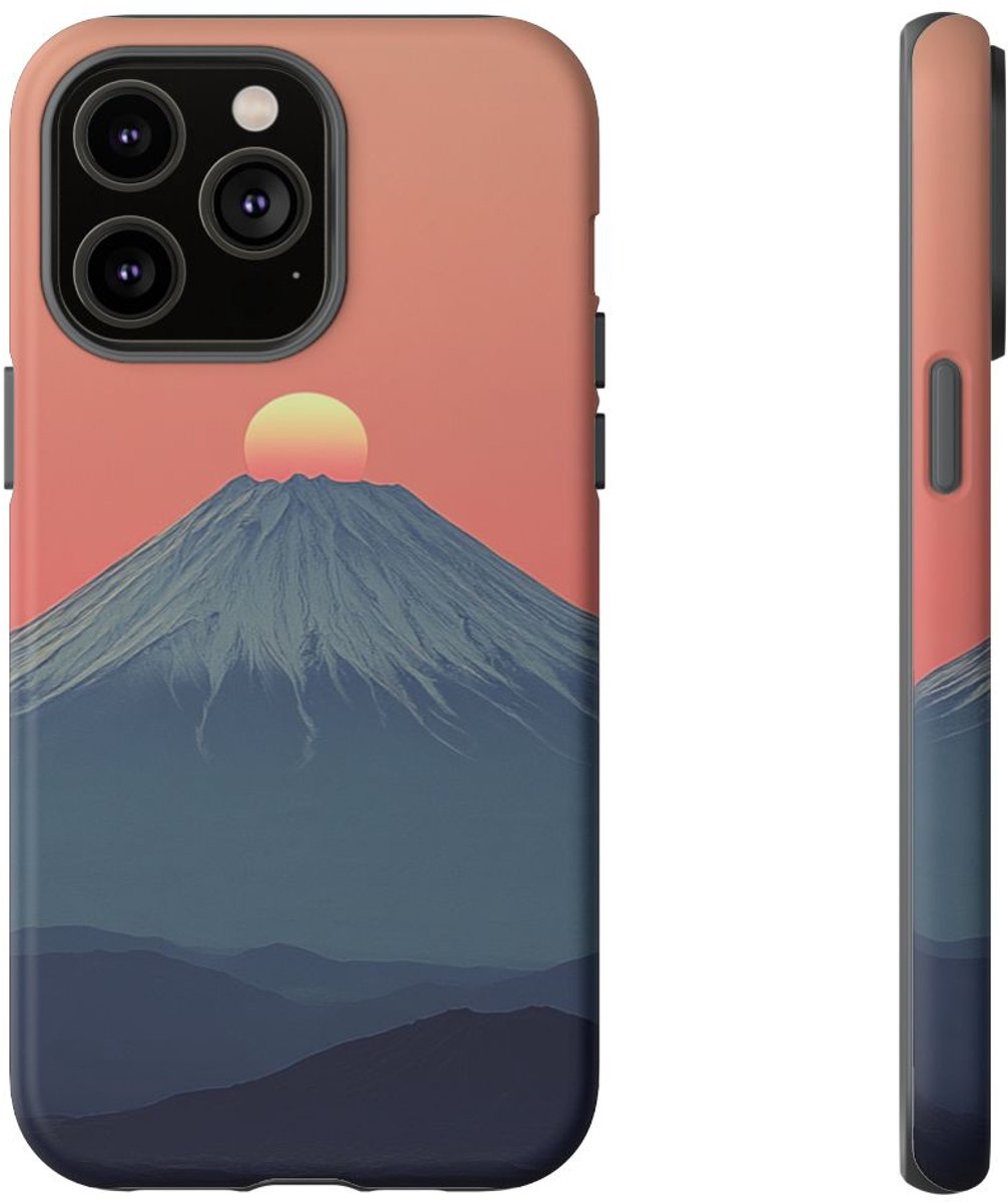 Mount Fuji bij Zonsondergang – Telefoonhoesje Geschikt voor iPhone 14 Pro Max