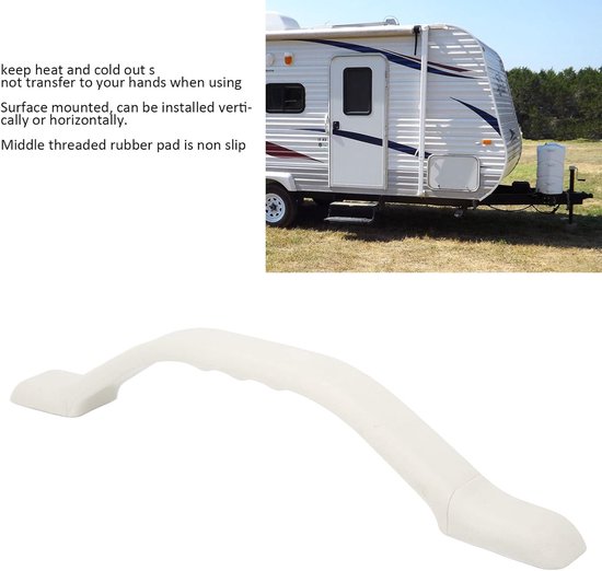 Garagegreep voor caravans - 280 mm - kunststof met afdekkappen - reserveonderdelen - handgreep voor campers - aanhangers - boten - accessoires — afbeelding 2