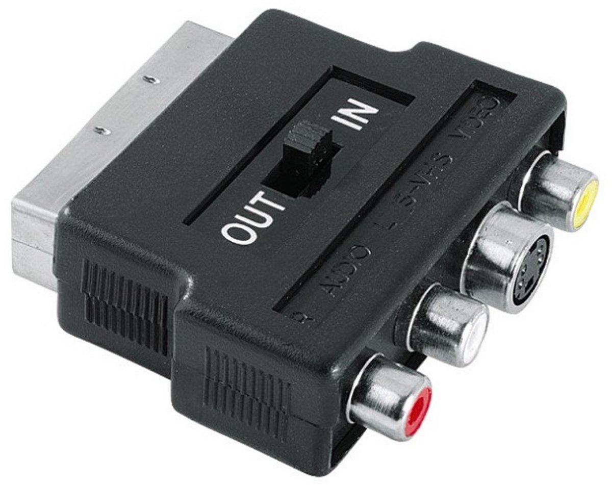 AV Scart-adapter Scart-stekker - RCA/S-Video