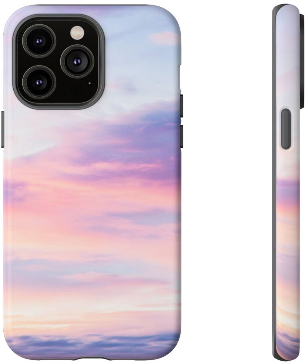 Roze en Blauwe Lucht – Telefoonhoesje Geschikt voor iPhone 14 Pro Max