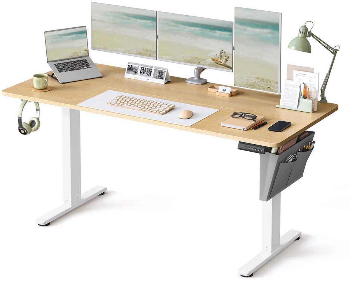 Bureau - Elektrisch - Hoogte Verstelbaar - 160 x 70 cm - Gouden Eik