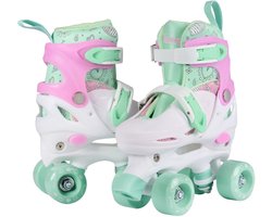 Champz Verstelbare Kinder Rolschaatsen – Pastel Groen/Roze – 28–31 EU