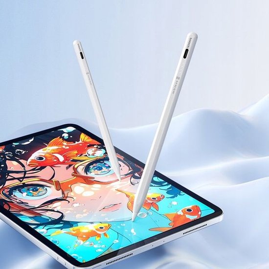 Toocki |Universele Stylus Pen - Alternatief Apple Pencil - Geschikt voor Apple iPad - Mini - ipad pro vanaf 2018 - Active Stylus Pencil - Pencil Pen - Apple iPad - Tablet, Macbook ,Apple Telefoons |Palm rejection |Magnetisch| Teken pen |2X Tips|Wit — afbeelding 5
