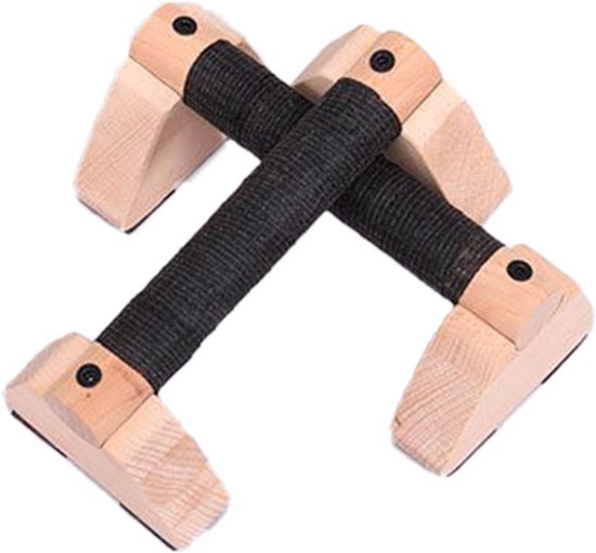 WOODPOWER® PowerBars Houten Parallettes Gewrichtsvriendelijke Push Upgrepen Handstandbars Calisthenics Lichaamsgewichttraining
