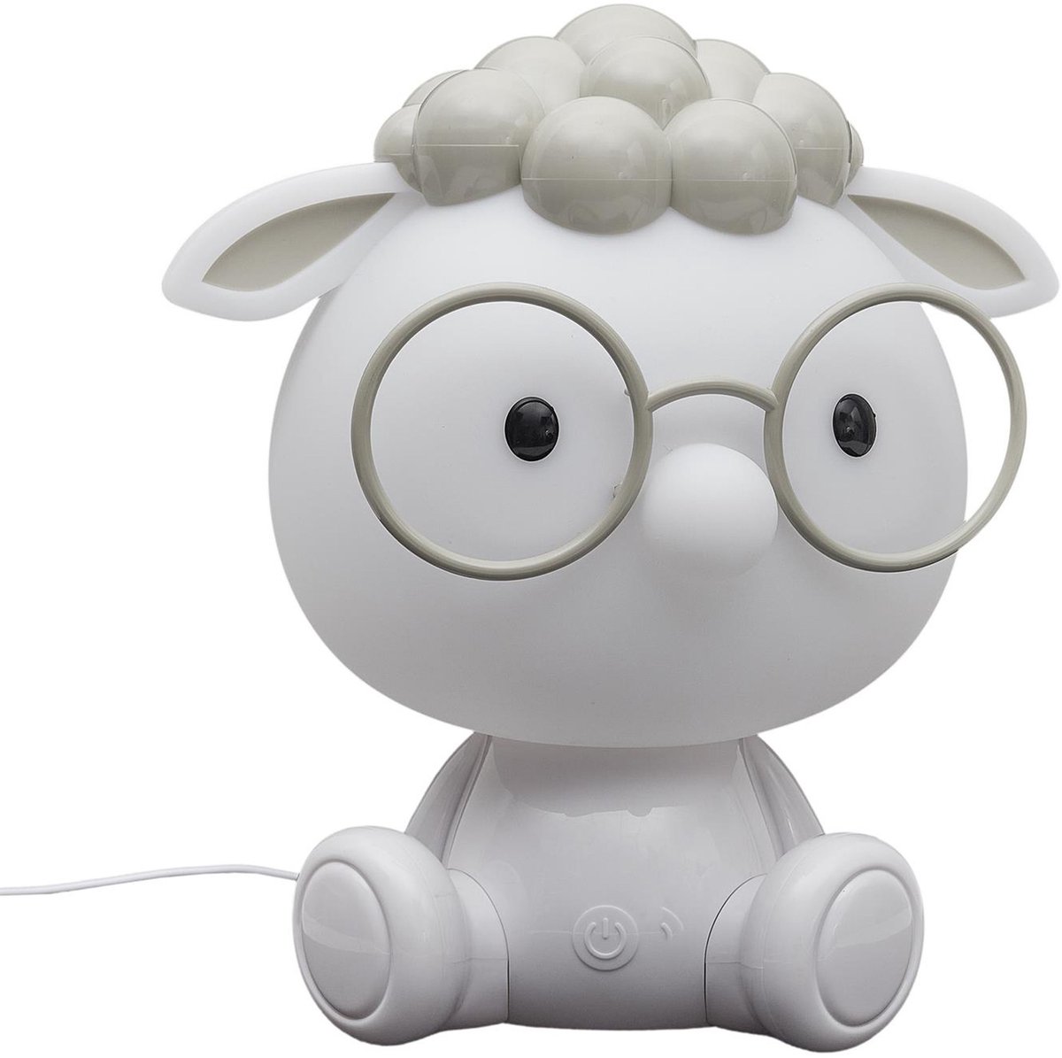 Home Deco Kids Nachtlampje - schaap - USB - oplaadbaar - aan/uit knop - wit - 25 cm - kinderkamer