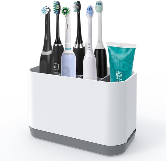 Linkidea Siliconen elektrische tandenborstelhouder, elektrische tandenborstelhouder met 4 sleuven, compatibel met Oral-B iO, Philips Sonicare ProtectiveClean (Grijs Linkidea Siliconen elektrische tandenborstelhouder, elektrische tandenborstelhouder met 4 sleuven, compatibel met Oral-B iO, Philips Sonicare ProtectiveClean (Grijs