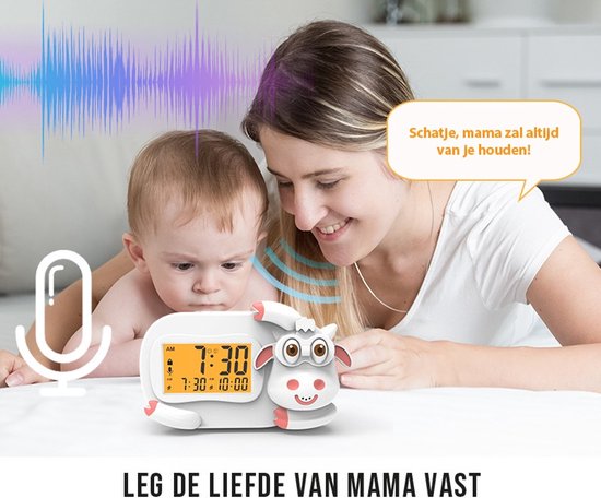 Eco Toys Koe Wit Digitale Kinderwekker Slaaptrainer HC714857 van Eco Toys — afbeelding 2