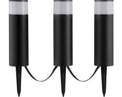 Brilliant Dody - Slimme Buiten spike lampen - Set van 3 - LED 8.5W - 660lm - 3000K-6500K - RGB en CCT - Dimbaar - Tuya - IP44 - Zwart