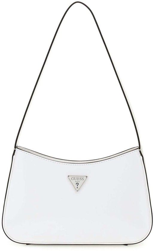 GUESS schoudertas Arnela Top Zip Shoulder Bag White wit