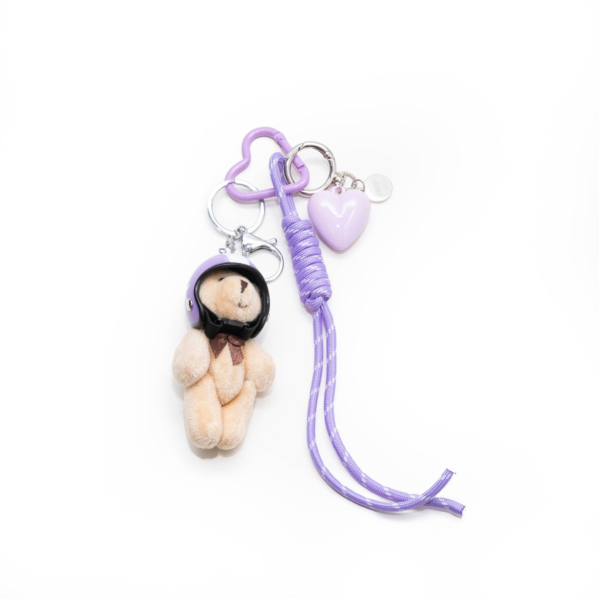 xoxo Wildhearts Bag Charm - Berry Pilot - Purple - Hangertje voor handtas - Accessoire voor dames tas - Hanger met beertje - Teddybear - Sleutelhanger - Paars