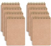 Notitieblok Geruit - Spiraalbinding - 8 Stuks
