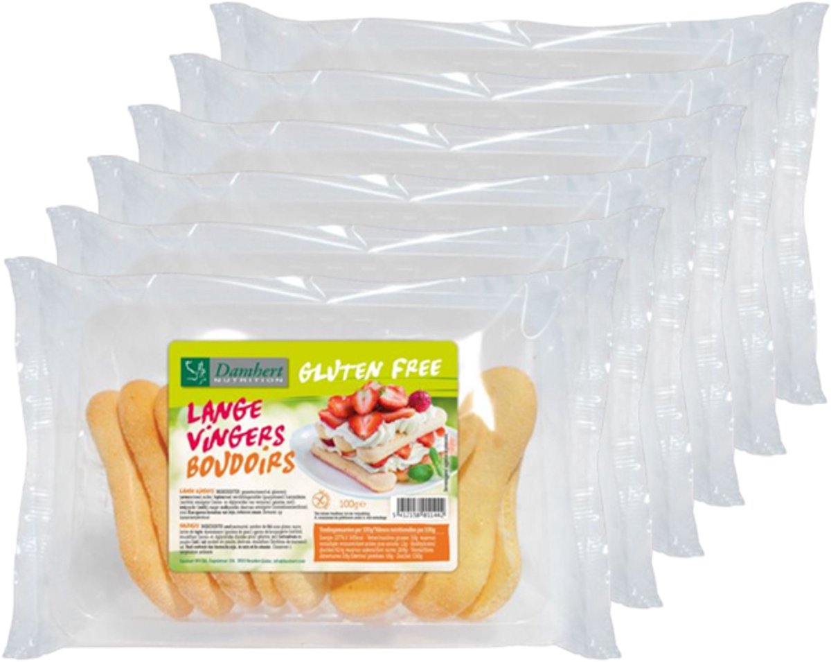Damhert Lange Vingers glutenvrij - 6 stuks - 6 x 100 g