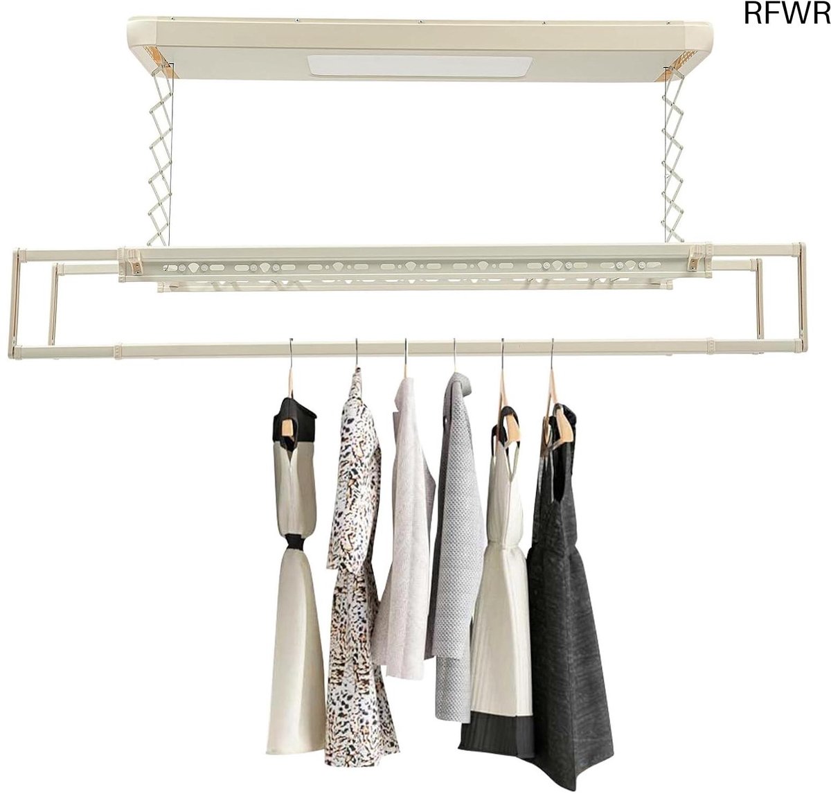 RFWR Compact elektrisch wasrek met afstandsbediening en ledverlichting