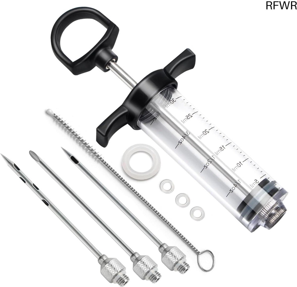RFWR® Marinade Injector voor Vlees - Met 2 Naalden en 30 ml Capaciteit