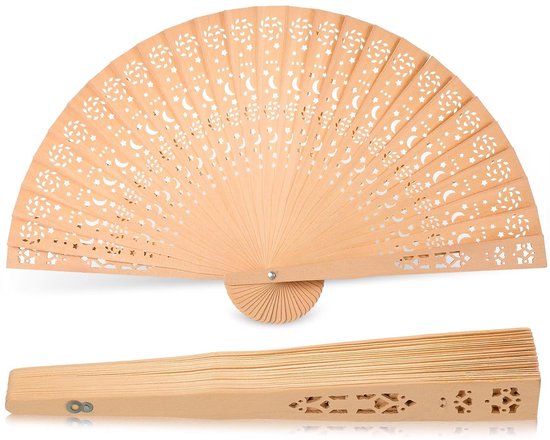 Houten Handwaaier Elegant En Praktisch 1 Stuk 34 Cm Bol houten-handwaaier-elegant-en-praktisch-1-stuk-34-cm-bol