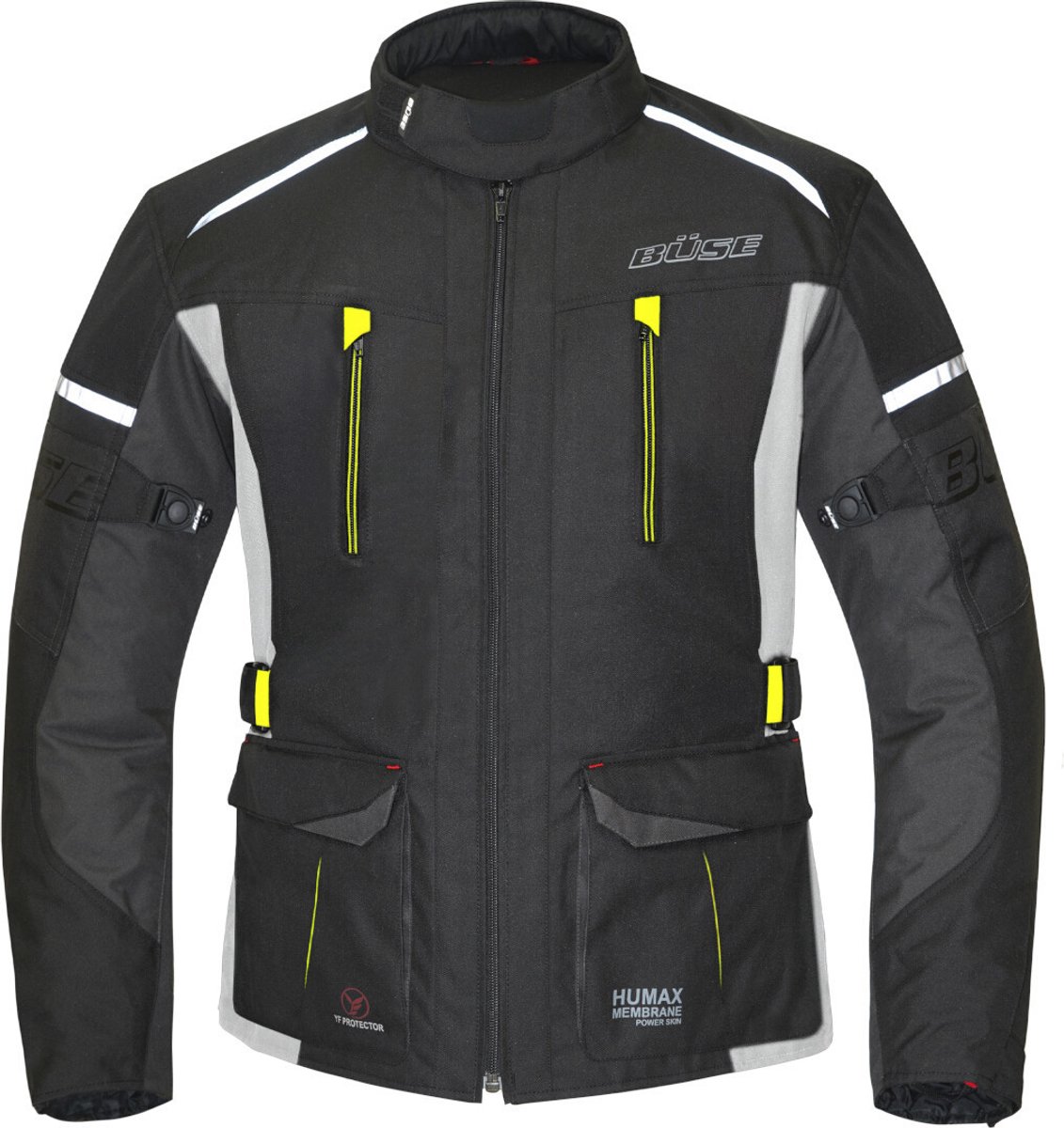 Büse Rider Zwart Grijs Neon Waterdicht Textiel Jas - Jas