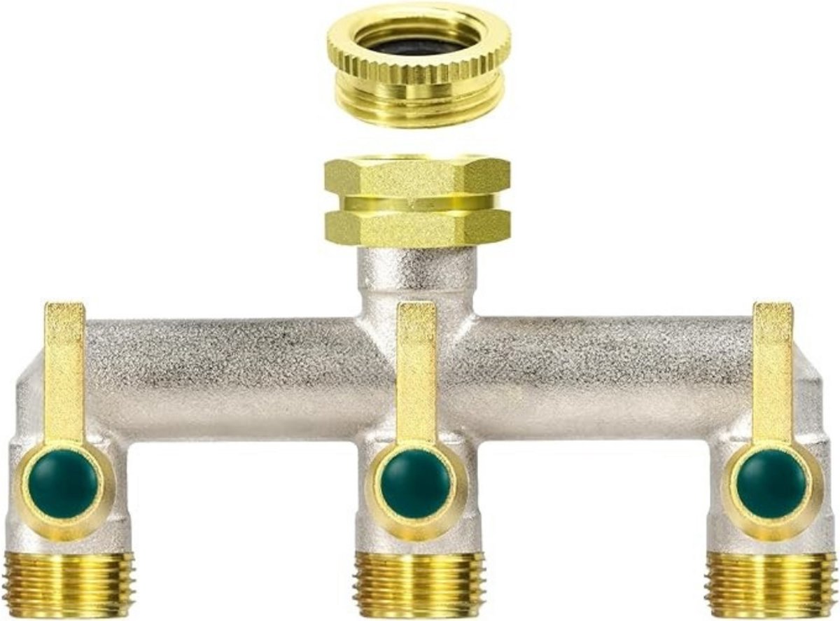 Goodivery® - Waterverdeler - Kraan Splitter - Tuinslang Splitter - 20x15x10 - goud