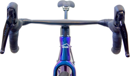Rinos Sandman 4 - Gravel Fiets - Gravel Bike - carbonframe - GRX400 20 versnellingen - hydraulische schijfremmen - lichtgewicht - allround fiets voor elk terrein - Kameleon - Blauw Paars 56 van Rinos — afbeelding 2