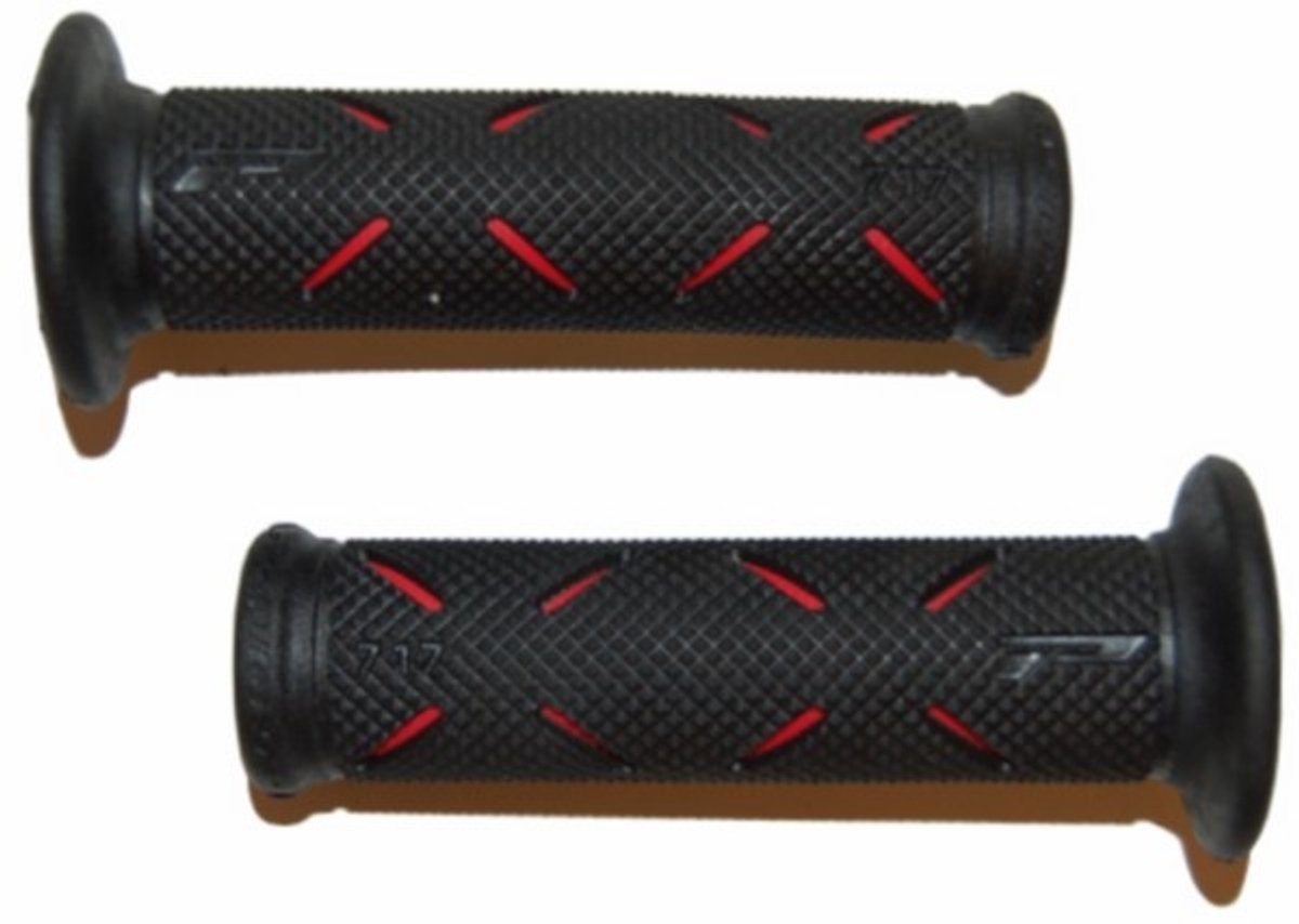 handvatset streep univ zwart/rood progrip 717