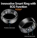 Twee zwarte slimme ringen, de ene met de tekst 'Positive electrode', de andere met 'Internal electrode'.