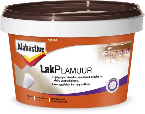 Alabastine - Lakplamuur - Wit - 800 G