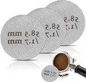 2 stuks 58,5 mm Espresso Scherm - Koffiefilterplaat, Puck-Zeef voor