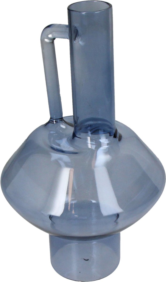HD Collection Vaas Glas Blauw 12,7x12,7x21,5cm Blue