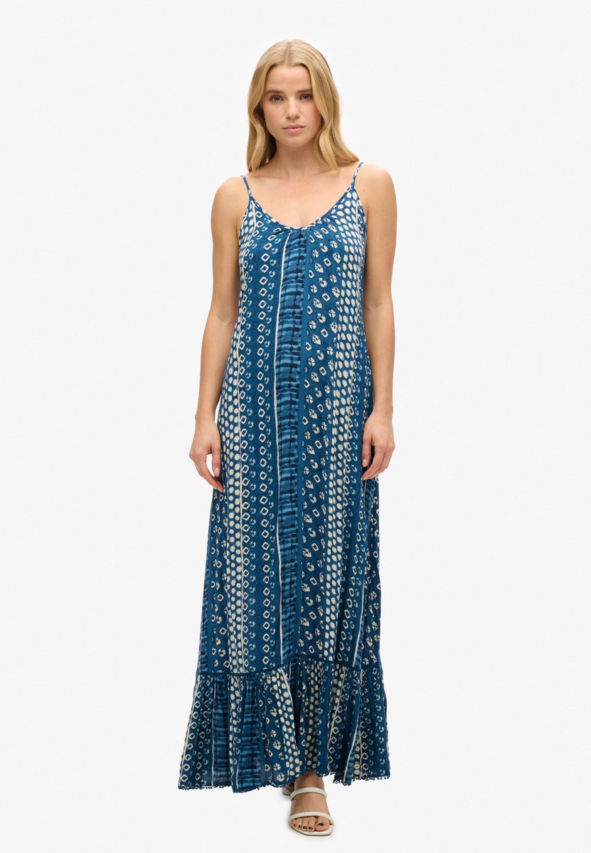 Superdry Beach maxi-hemdjurk Dames Jurken Blauw