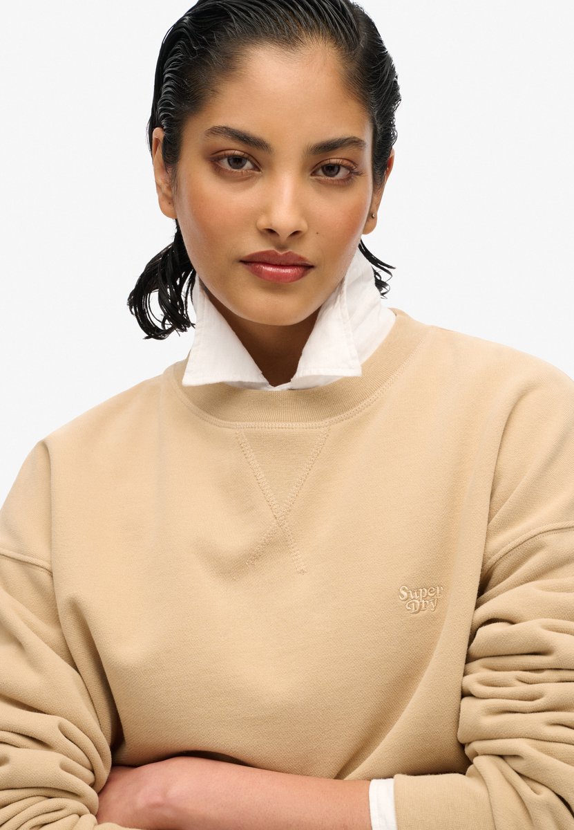 Superdry Studios sweatshirt met ronde hals Dames Truien Light Taupe