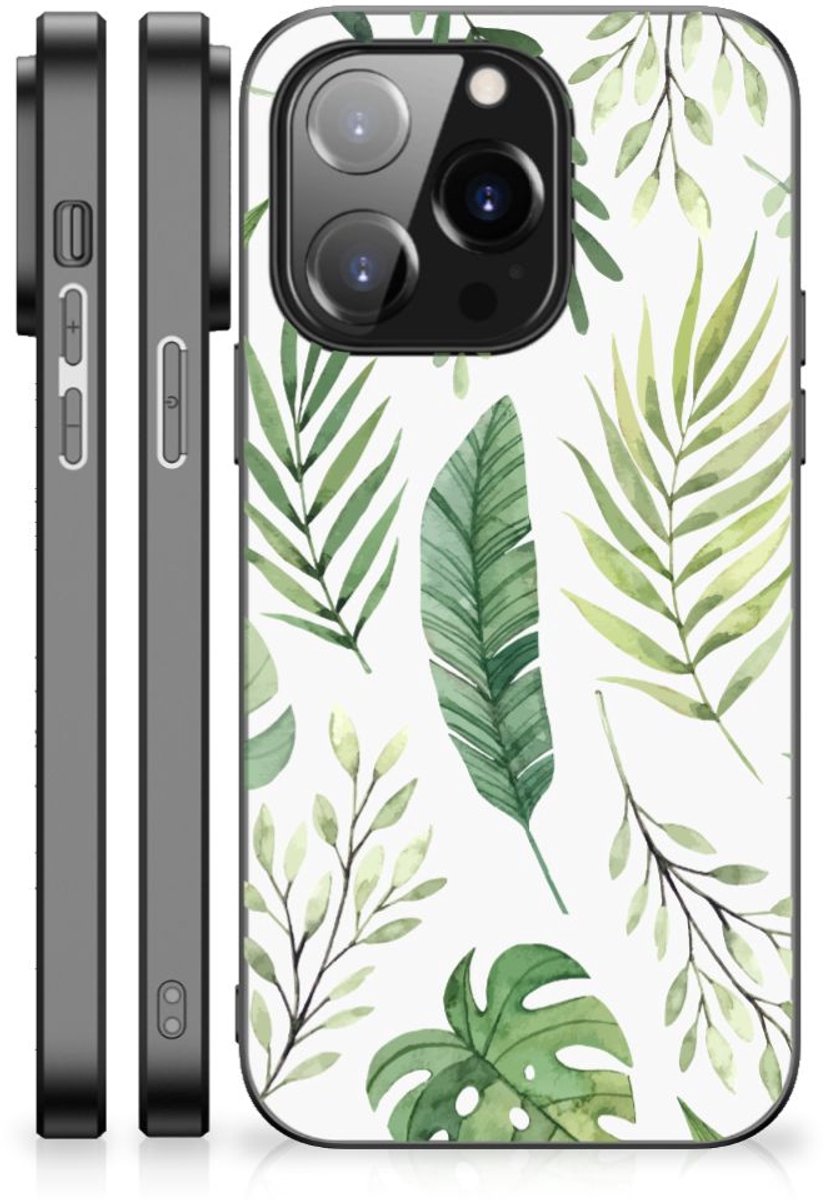 iPhone 14 Pro Bloemen Hoesje Leaves