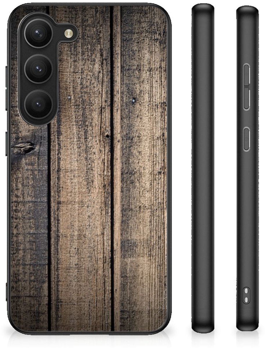 Samsung Galaxy S23 Houten Print Telefoonhoesje Steigerhout