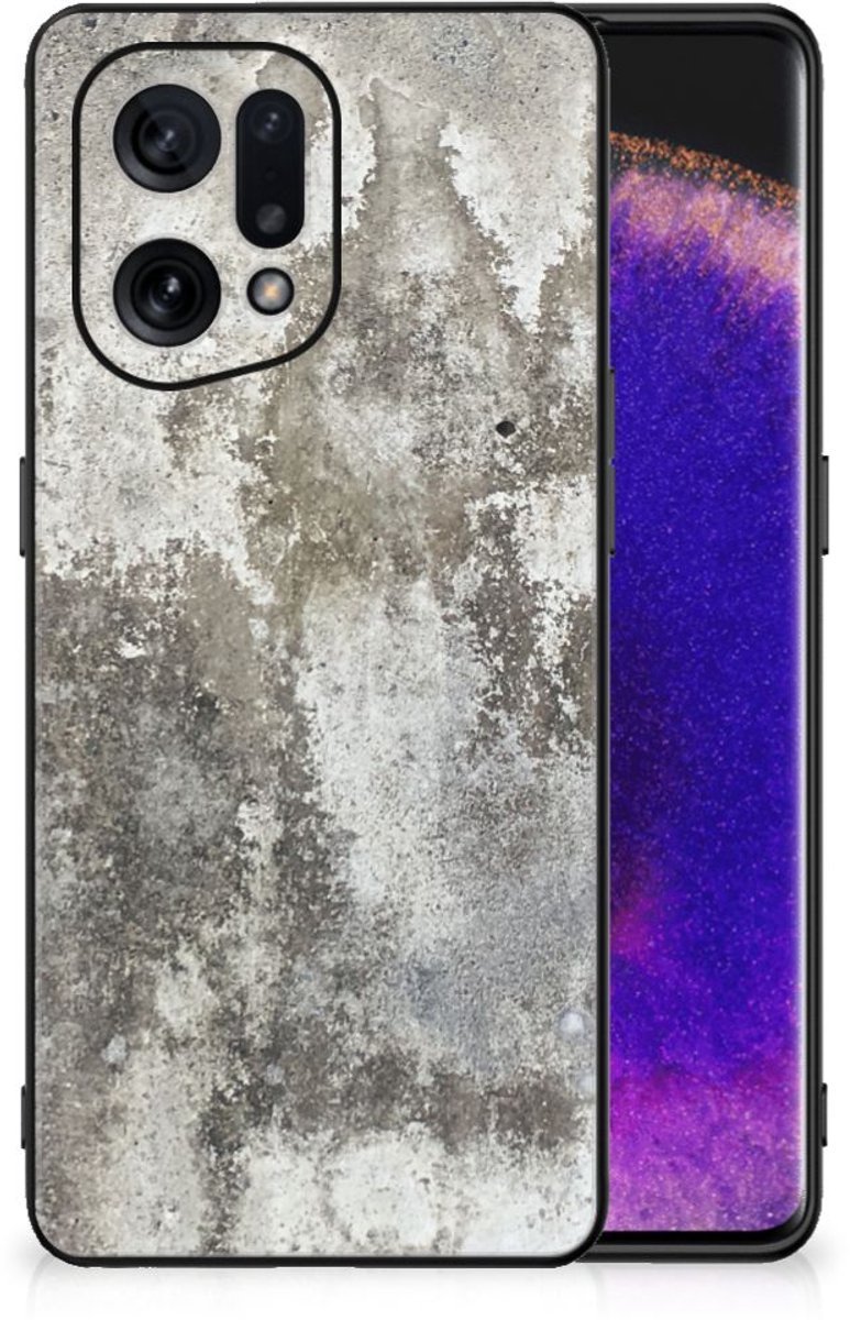 OPPO Find X5 Marmeren Print Telefoonhoesje Beton Print