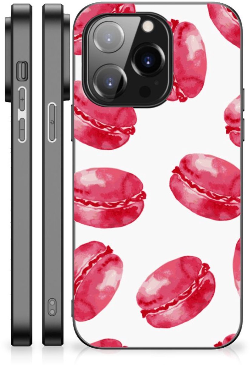 iPhone 14 Pro Back Cover Hoesje Pink Macarons