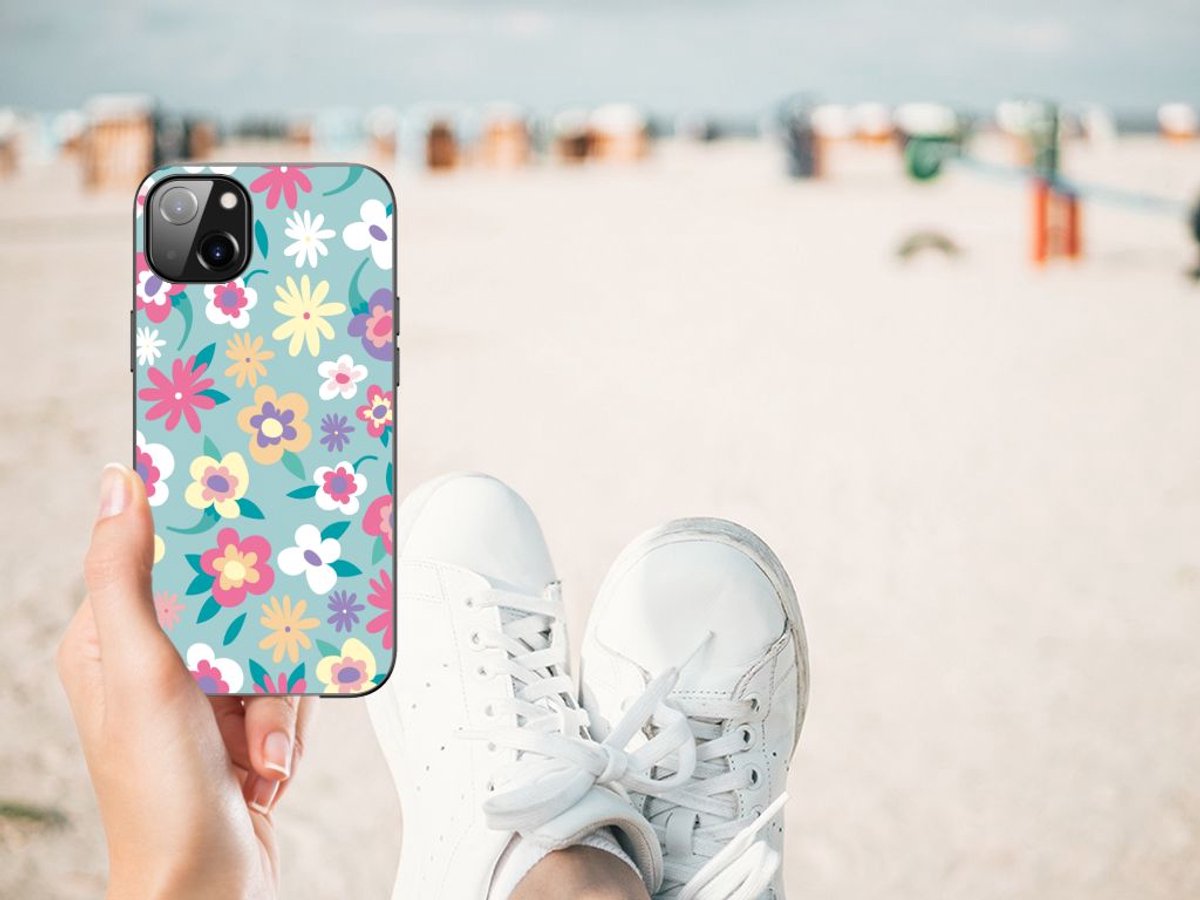 Back Cover voor iPhone 14 Plus Bloemen Hoesje Flower Power