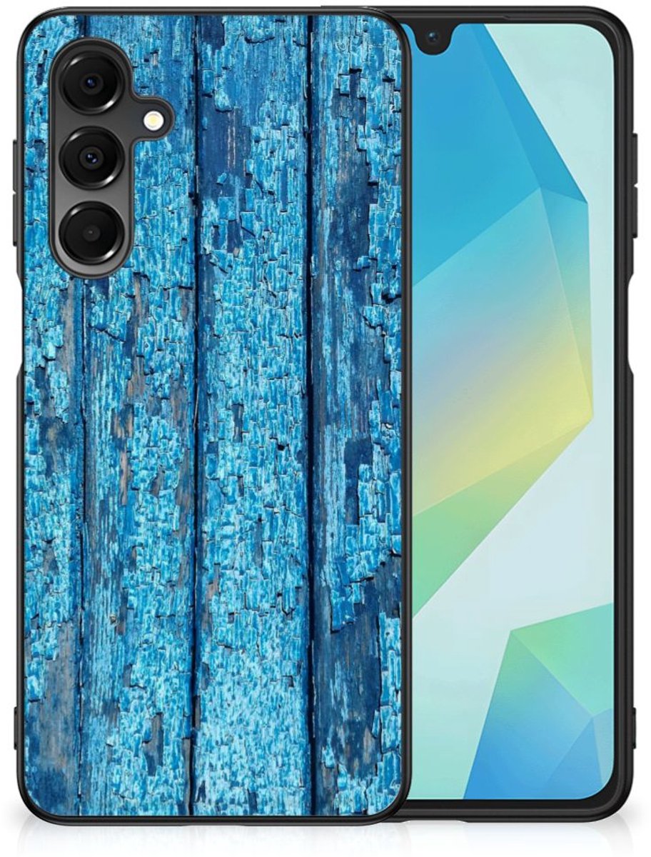 Samsung Galaxy A16 5G/4G Houten Print Telefoonhoesje Wood Blue