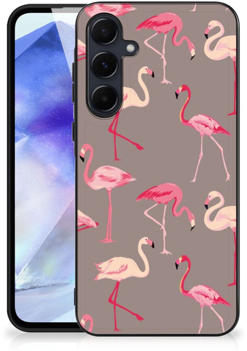 Samsung Galaxy A55 Dierenprint Telefoonhoesje Flamingo