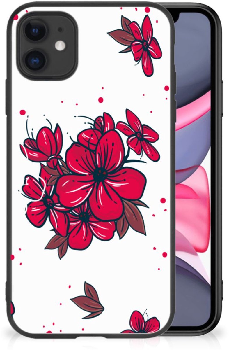iPhone 11 Bloemen Hoesje Blossom Red
