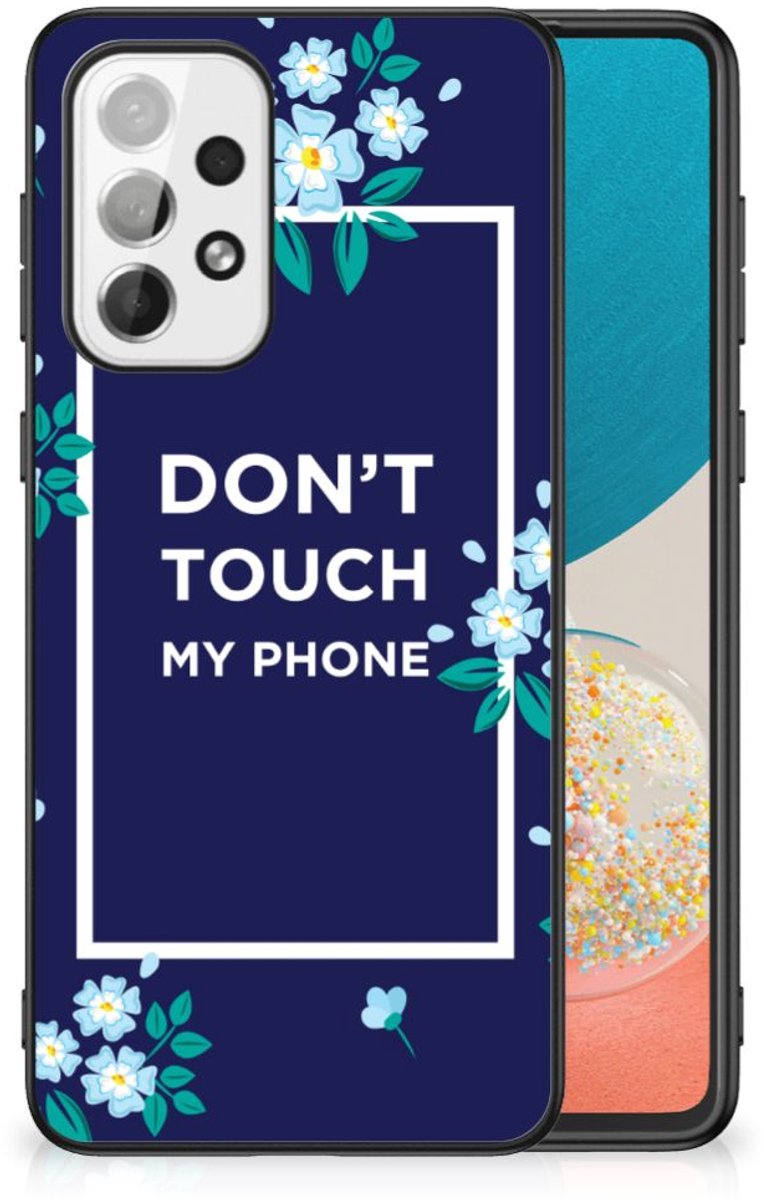 Samsung Galaxy A73 Telefoon Hoesje Flowers Blue DTMP
