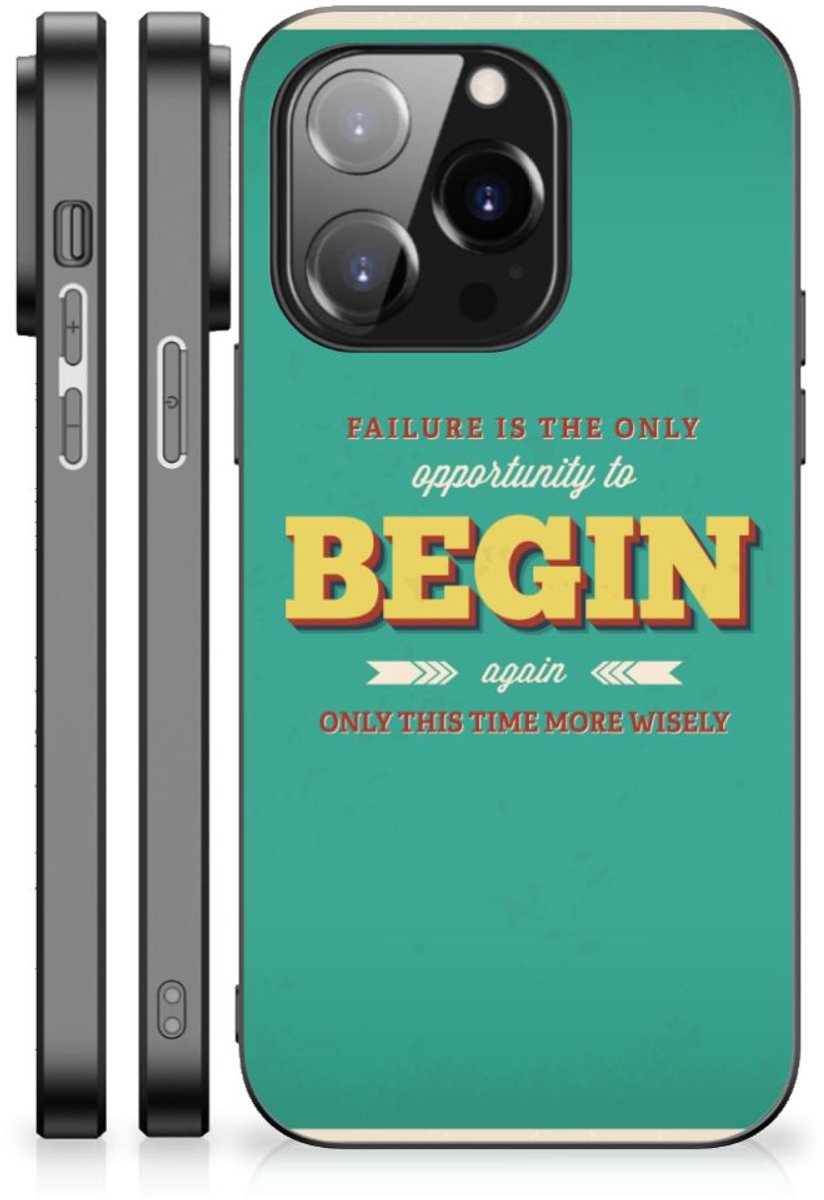 iPhone 14 Pro Telefoon Hoesje met tekst Quote Begin