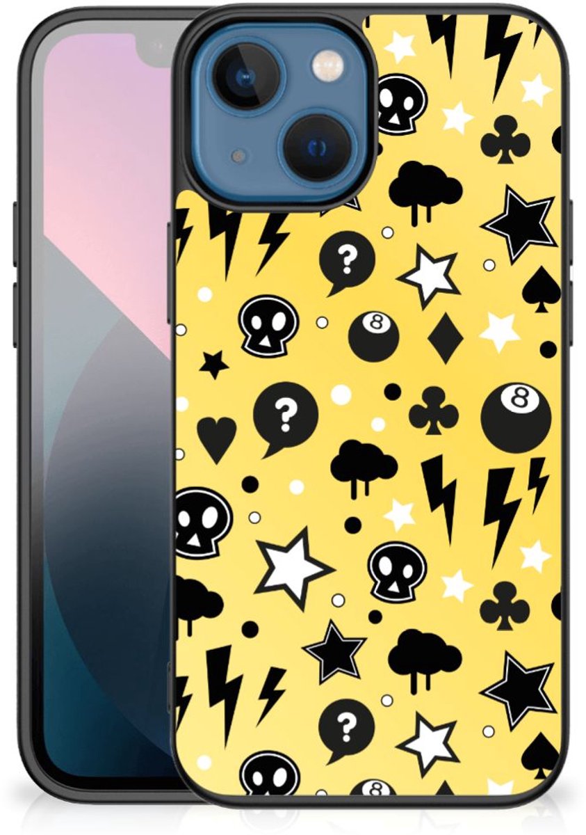 Back Cover voor Telefoonhoesje Apple iPhone 13 mini Punk Geel