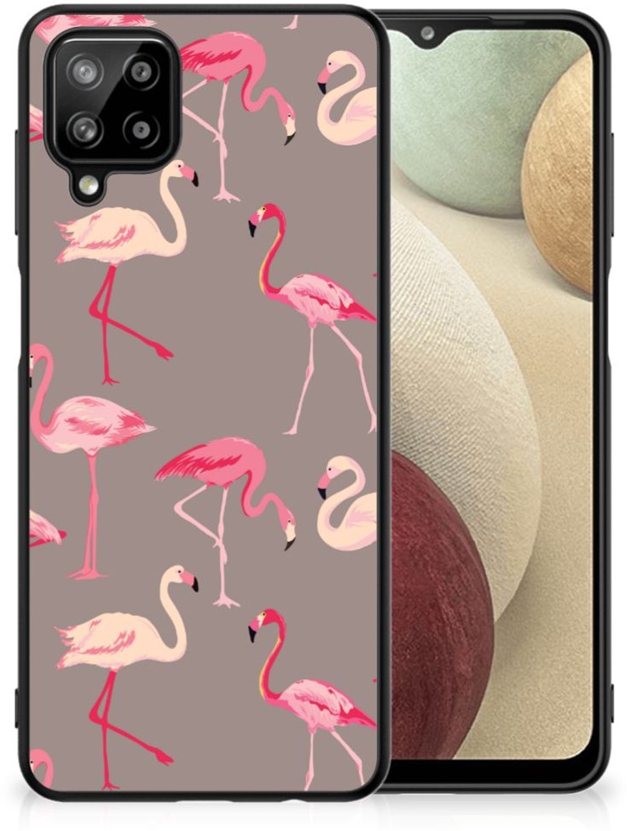 Samsung Galaxy A12 Dierenprint Telefoonhoesje Flamingo